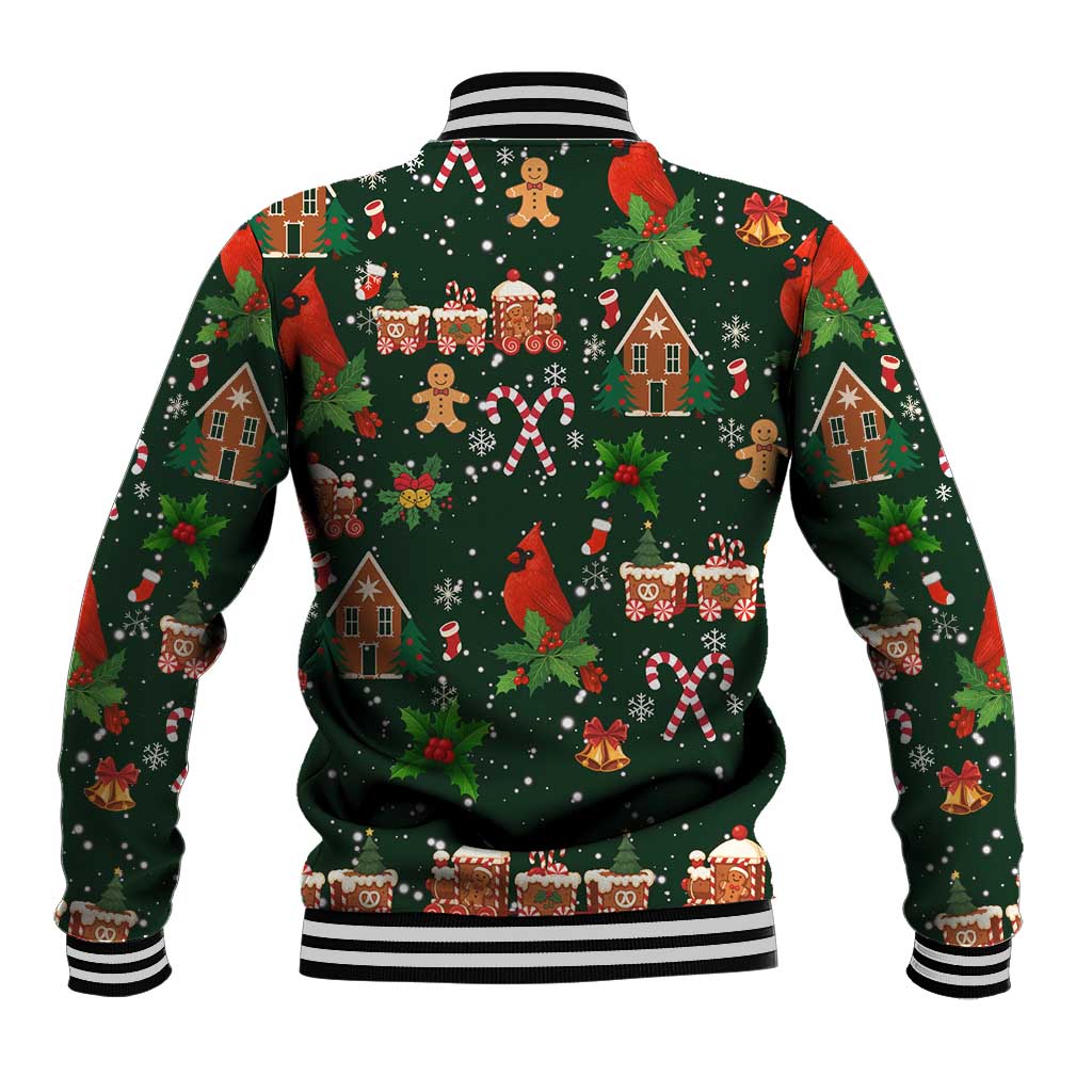 Love Cardinal Xmas Christmas Baseball Jacket Xmas Holiday Patterns - Wonder Print Shop