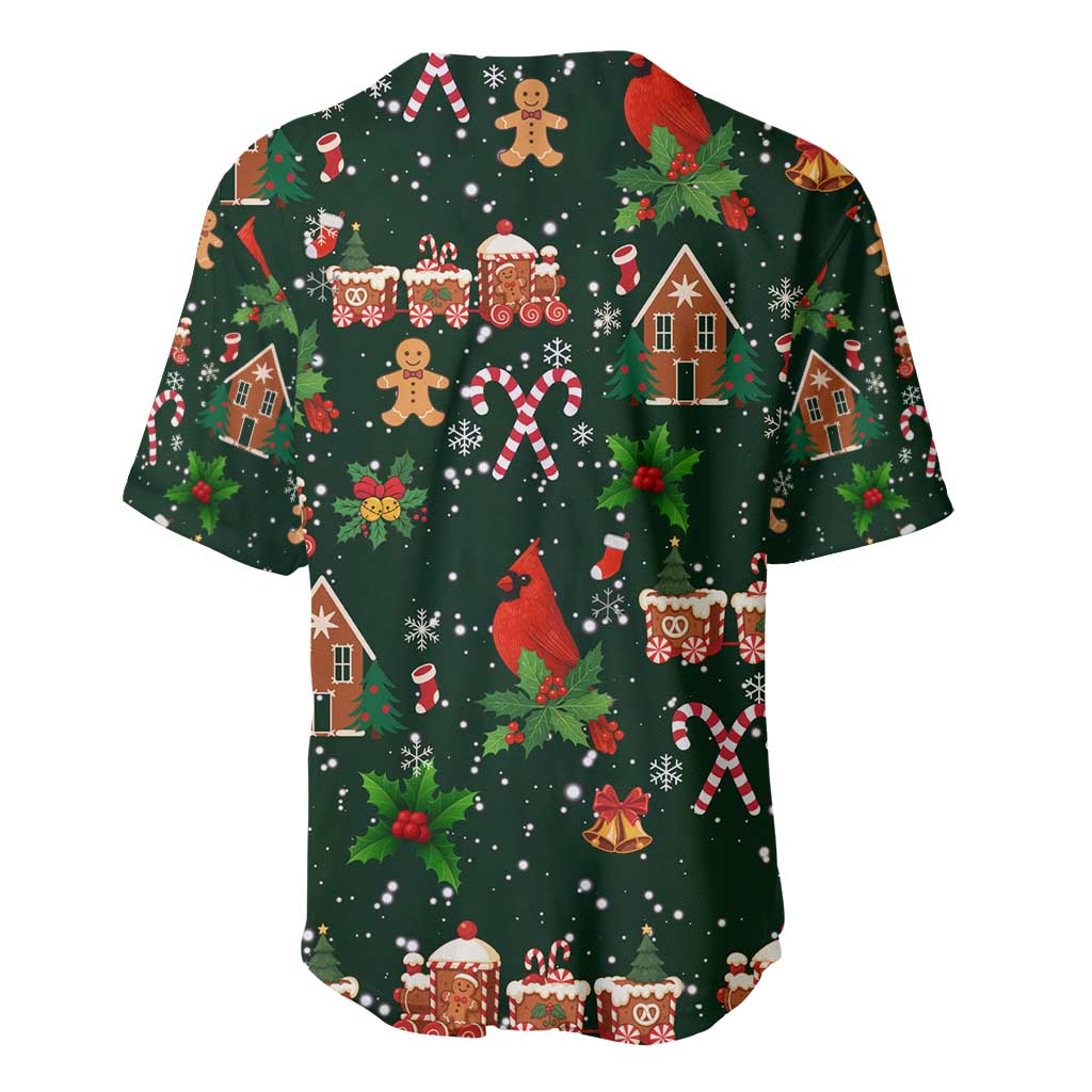 Love Cardinal Xmas Christmas Baseball Jersey Xmas Holiday Patterns - Wonder Print Shop