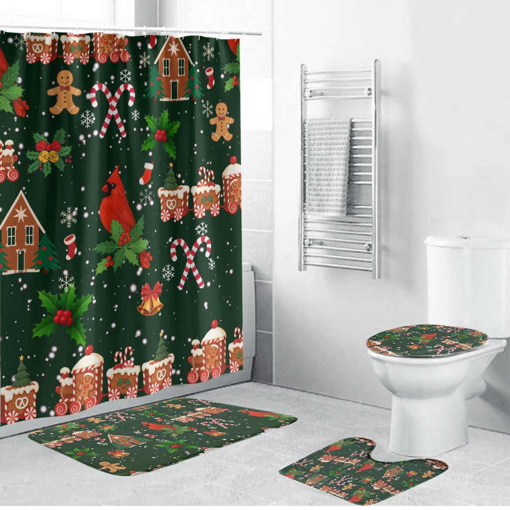 Love Cardinal Xmas Christmas Bathroom Set Xmas Holiday Patterns - Wonder Print Shop