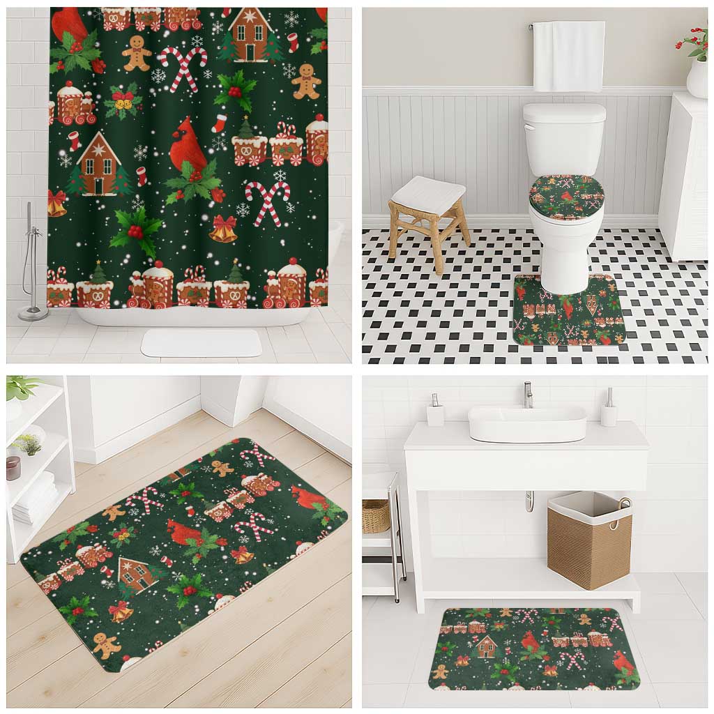Love Cardinal Xmas Christmas Bathroom Set Xmas Holiday Patterns - Wonder Print Shop