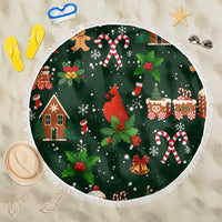 Love Cardinal Xmas Christmas Beach Blanket Xmas Holiday Patterns - Wonder Print Shop