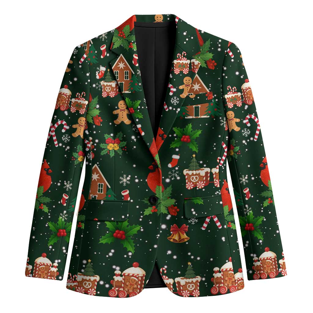 Love Cardinal Xmas Christmas Blazer Xmas Holiday Patterns - Wonder Print Shop