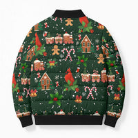 Love Cardinal Xmas Christmas Bomber Puffer Jacket Xmas Holiday Patterns - Wonder Print Shop