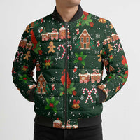 Love Cardinal Xmas Christmas Bomber Puffer Jacket Xmas Holiday Patterns - Wonder Print Shop