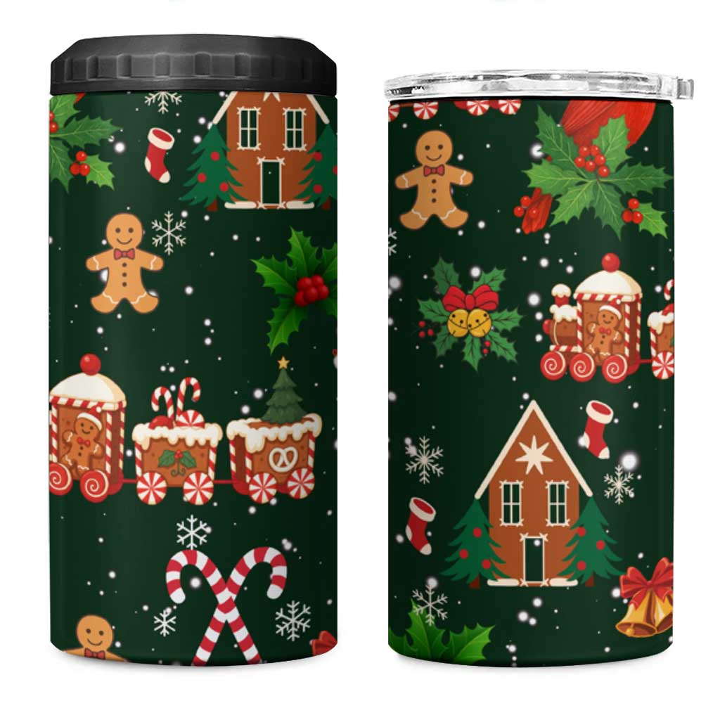 Love Cardinal Xmas Christmas 4 in 1 Can Cooler Tumbler Xmas Holiday Patterns - Wonder Print Shop