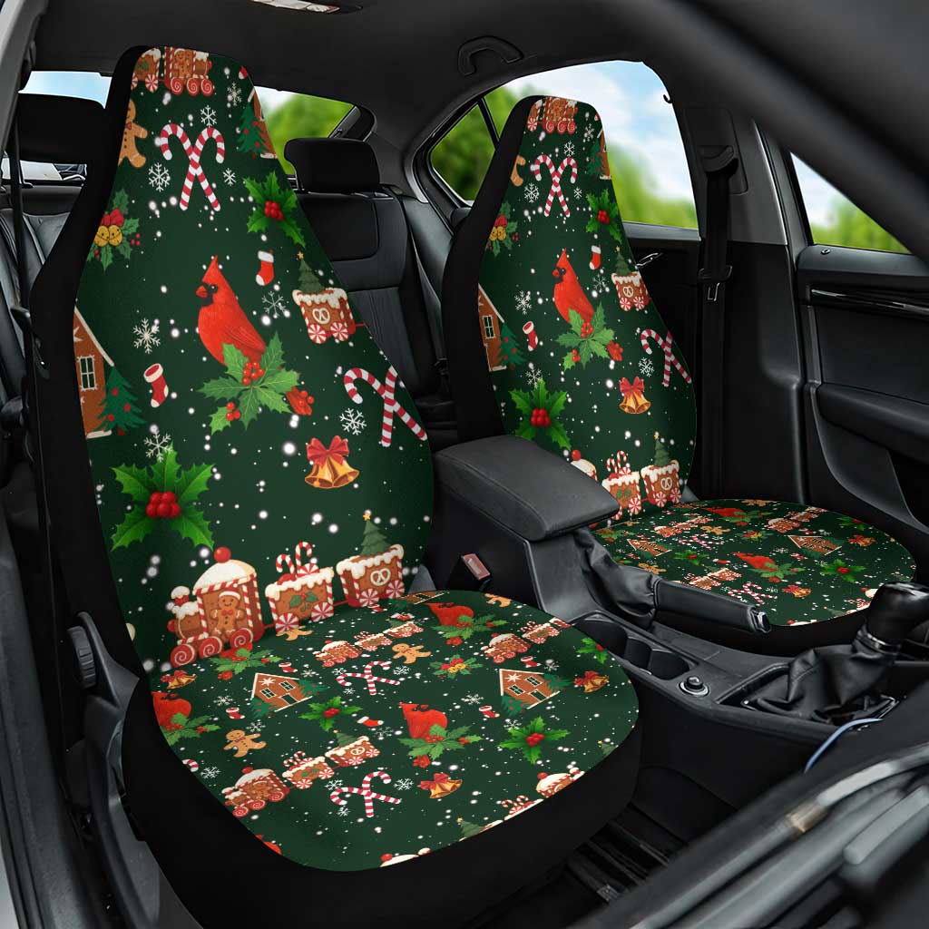 Love Cardinal Xmas Christmas Car Seat Cover Xmas Holiday Patterns - Wonder Print Shop