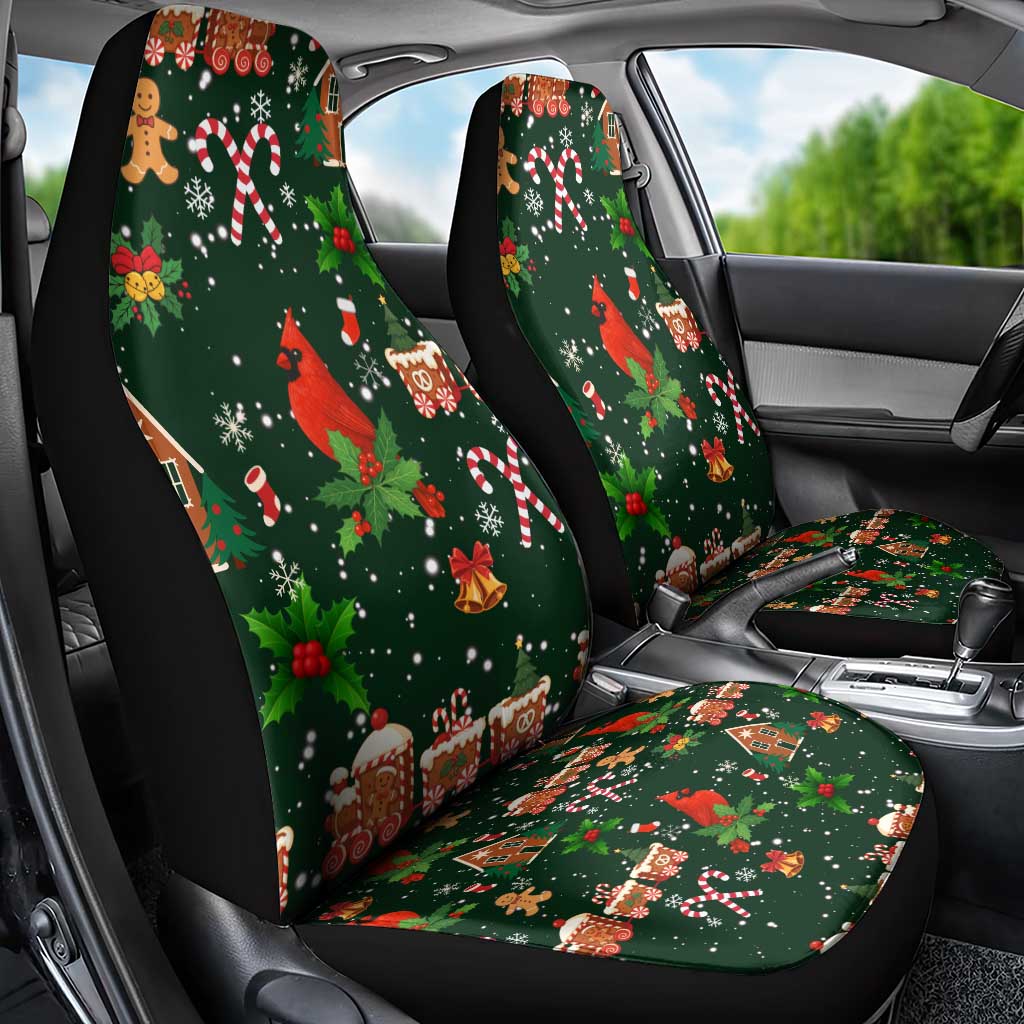 Love Cardinal Xmas Christmas Car Seat Cover Xmas Holiday Patterns - Wonder Print Shop