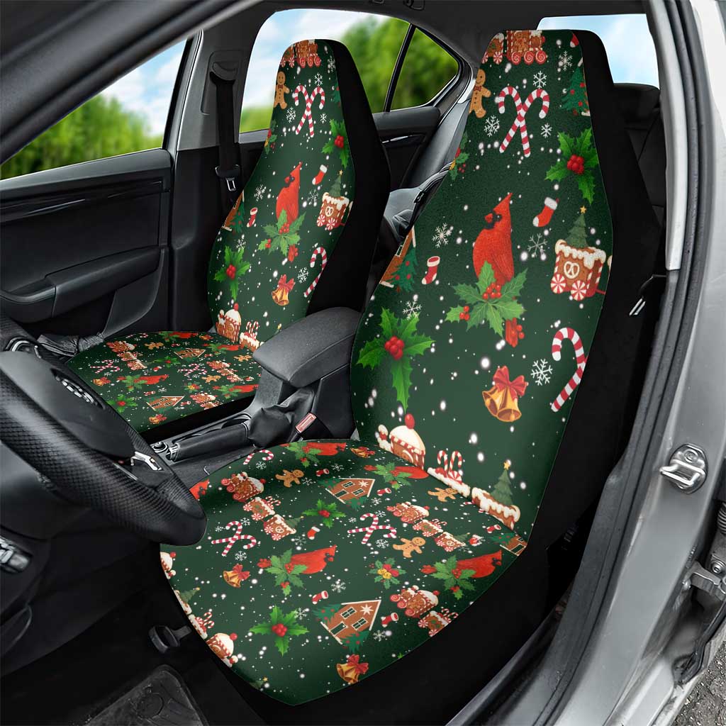 Love Cardinal Xmas Christmas Car Seat Cover Xmas Holiday Patterns - Wonder Print Shop
