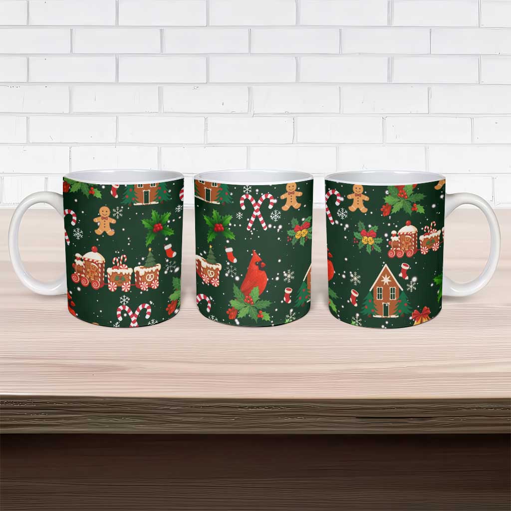 Love Cardinal Xmas Christmas Ceramic Mug Xmas Holiday Patterns - Wonder Print Shop