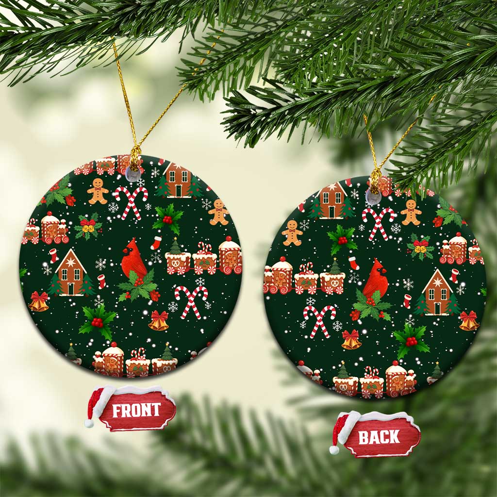 Love Cardinal Xmas Christmas Ceramic Ornament Xmas Holiday Patterns - Wonder Print Shop