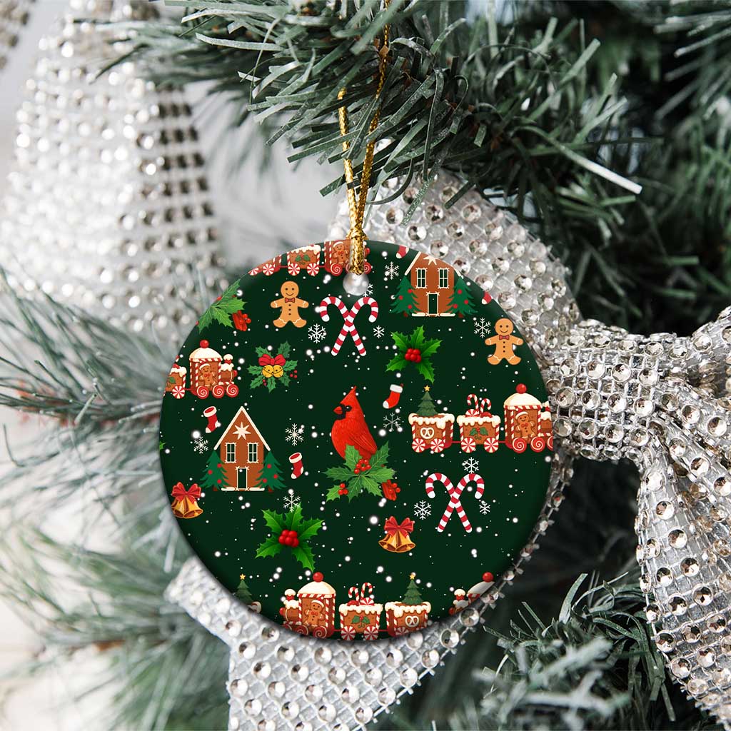 Love Cardinal Xmas Christmas Ceramic Ornament Xmas Holiday Patterns - Wonder Print Shop