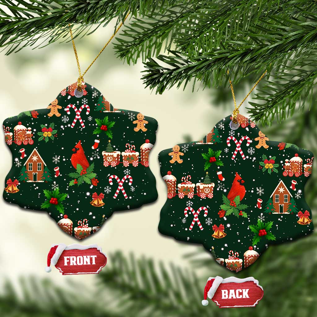 Love Cardinal Xmas Christmas Ceramic Ornament Xmas Holiday Patterns - Wonder Print Shop