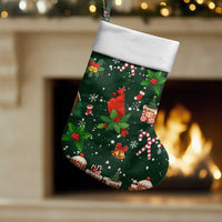 Love Cardinal Xmas Christmas Stocking Xmas Holiday Patterns - Wonder Print Shop