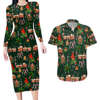 Love Cardinal Xmas Christmas Couples Matching Long Sleeve Bodycon Dress and Hawaiian Shirt Xmas Holiday Patterns - Wonder Print Shop