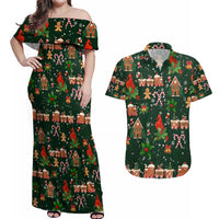 Love Cardinal Xmas Christmas Couples Matching Off Shoulder Maxi Dress and Hawaiian Shirt Xmas Holiday Patterns - Wonder Print Shop