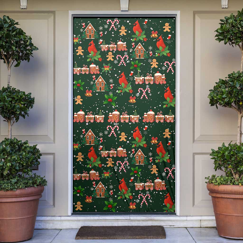 Love Cardinal Xmas Christmas Door Cover Xmas Holiday Patterns - Wonder Print Shop