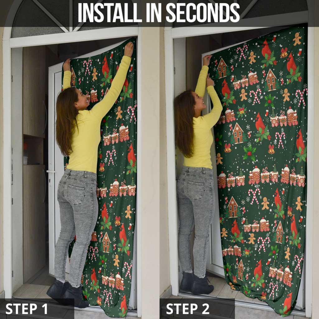 Love Cardinal Xmas Christmas Door Cover Xmas Holiday Patterns - Wonder Print Shop