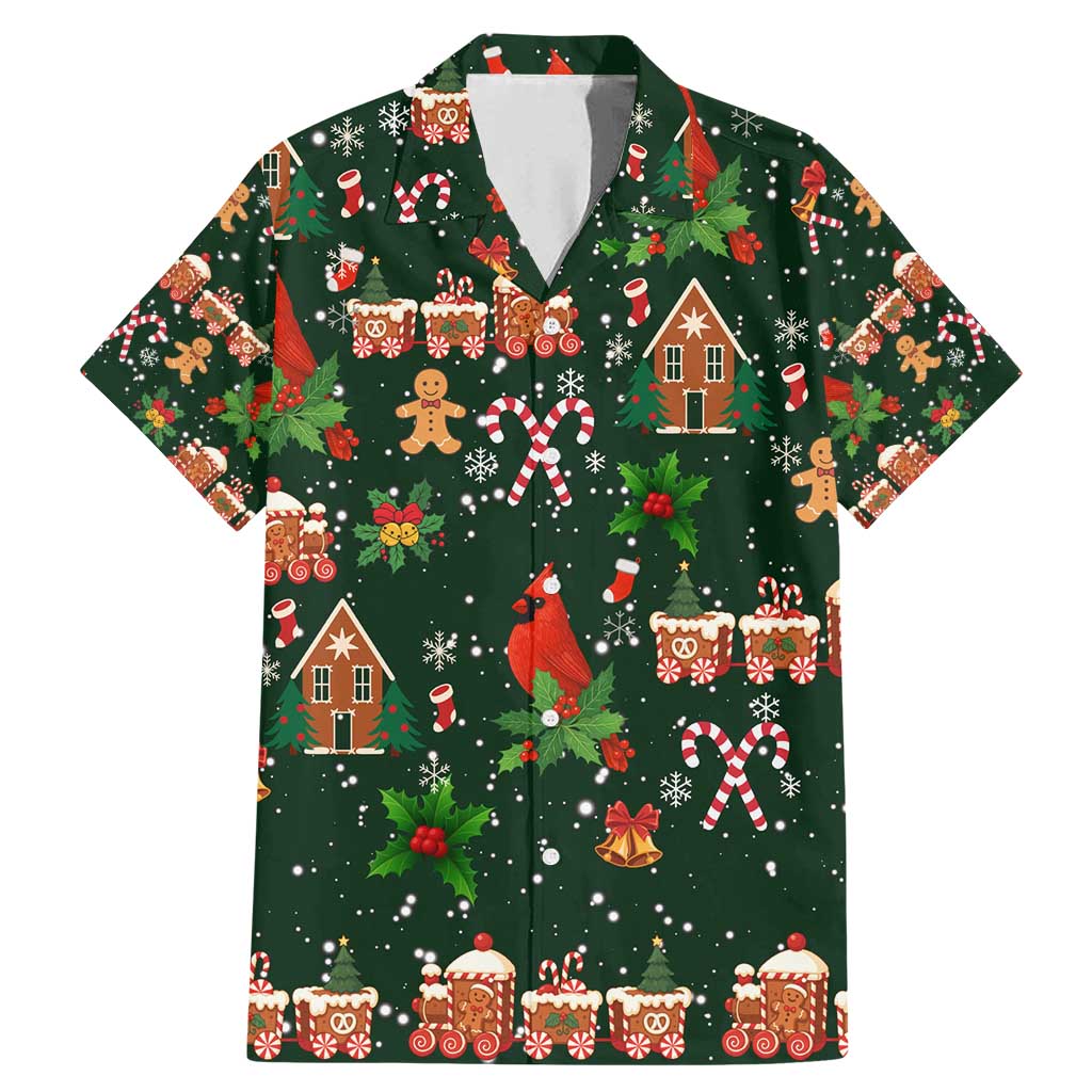 Love Cardinal Xmas Christmas Family Matching Mermaid Dress and Hawaiian Shirt Xmas Holiday Patterns - Wonder Print Shop