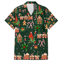Love Cardinal Xmas Christmas Family Matching Off The Shoulder Long Sleeve Dress and Hawaiian Shirt Xmas Holiday Patterns - Wonder Print Shop