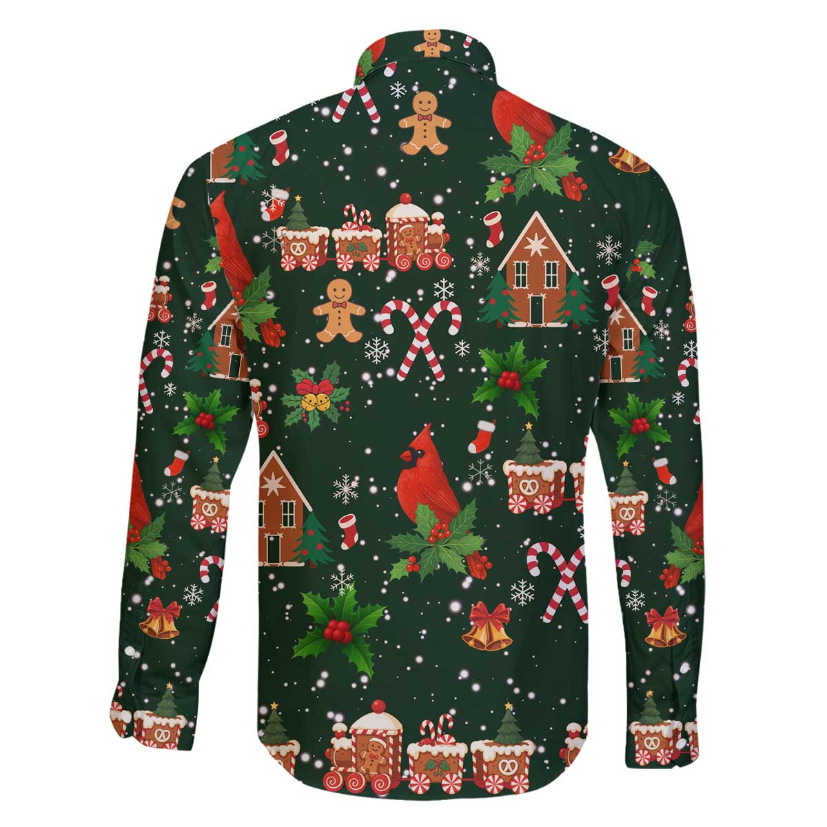 Love Cardinal Xmas Christmas Family Matching Off The Shoulder Long Sleeve Dress and Hawaiian Shirt Xmas Holiday Patterns - Wonder Print Shop