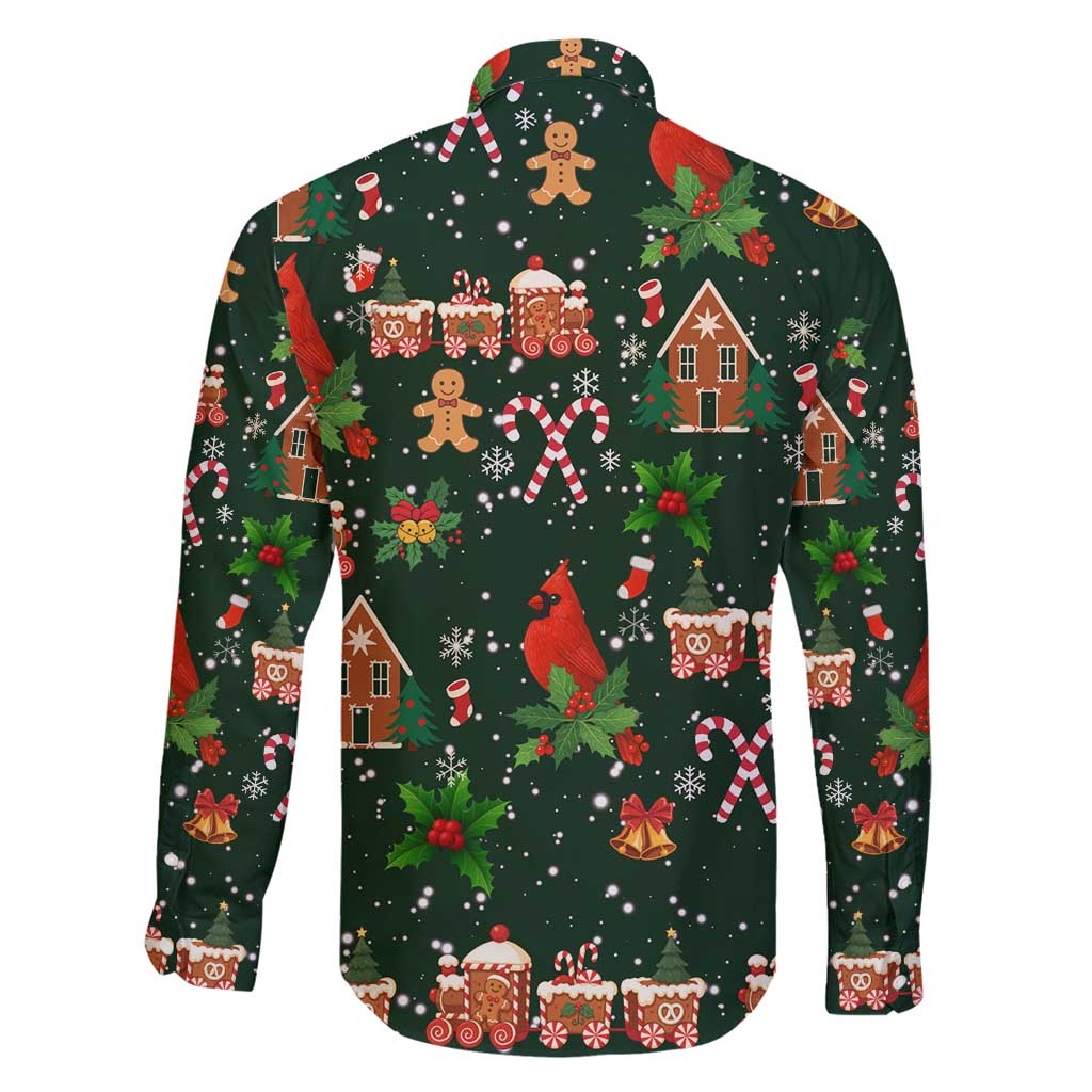 Love Cardinal Xmas Christmas Family Matching Off Shoulder Maxi Dress and Hawaiian Shirt Xmas Holiday Patterns - Wonder Print Shop