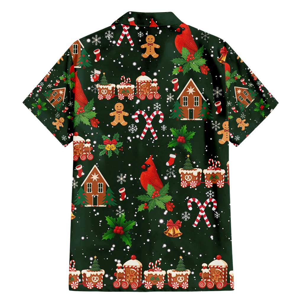 Love Cardinal Xmas Christmas Family Matching Off Shoulder Short Dress and Hawaiian Shirt Xmas Holiday Patterns - Wonder Print Shop