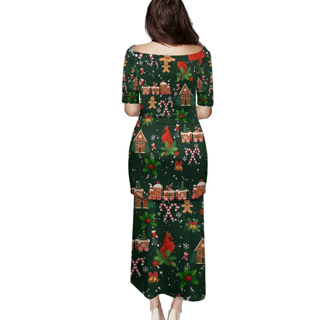 Love Cardinal Xmas Christmas Family Matching Puletasi and Hawaiian Shirt Xmas Holiday Patterns - Wonder Print Shop