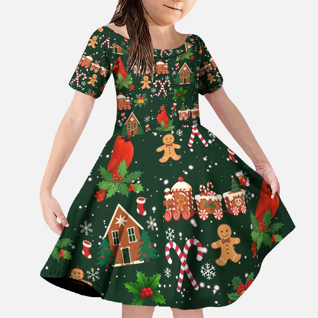 Love Cardinal Xmas Christmas Family Matching Short Sleeve Bodycon Dress and Hawaiian Shirt Xmas Holiday Patterns - Wonder Print Shop