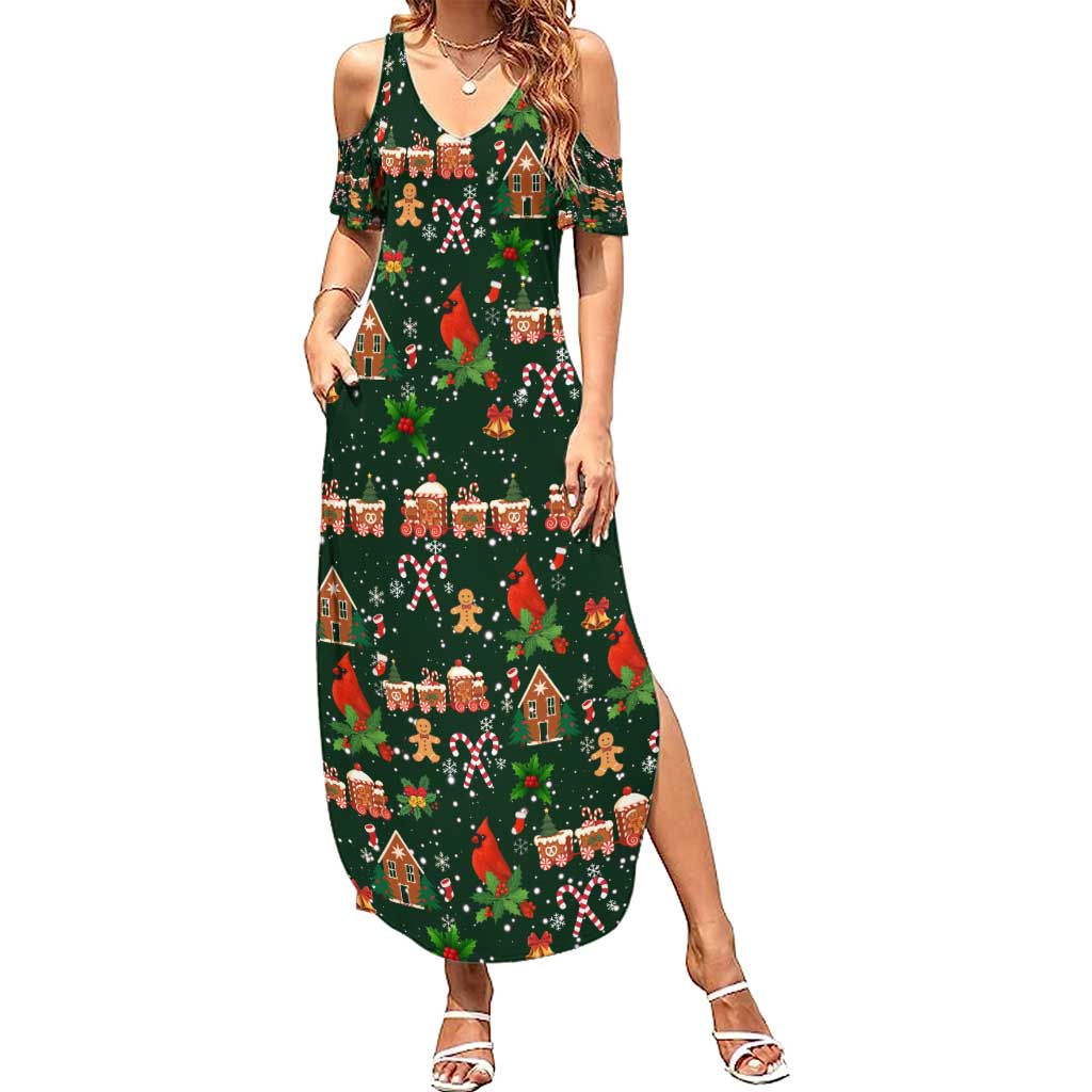 Love Cardinal Xmas Christmas Family Matching Summer Maxi Dress and Hawaiian Shirt Xmas Holiday Patterns - Wonder Print Shop