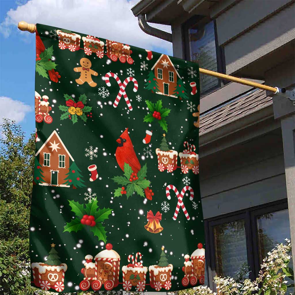 Love Cardinal Xmas Christmas Garden Flag Xmas Holiday Patterns - Wonder Print Shop