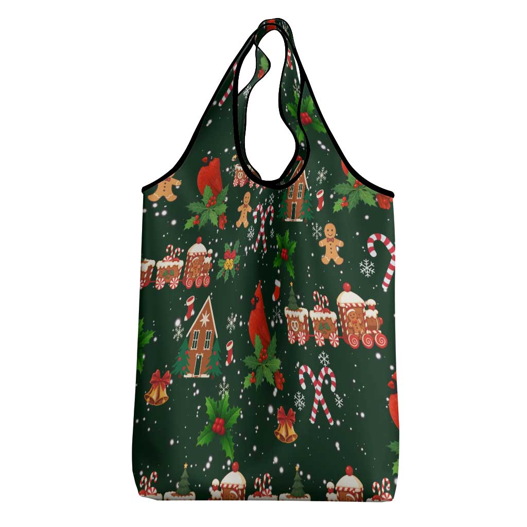 Love Cardinal Xmas Christmas Grocery Bag Xmas Holiday Patterns - Wonder Print Shop