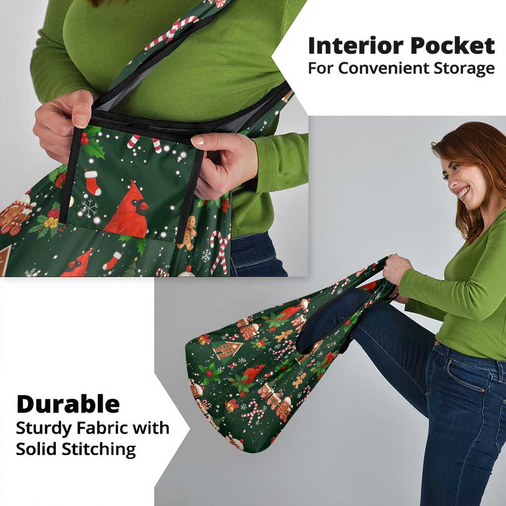 Love Cardinal Xmas Christmas Grocery Bag Xmas Holiday Patterns - Wonder Print Shop