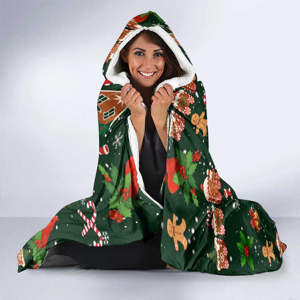 Love Cardinal Xmas Christmas Hooded Blanket Xmas Holiday Patterns - Wonder Print Shop