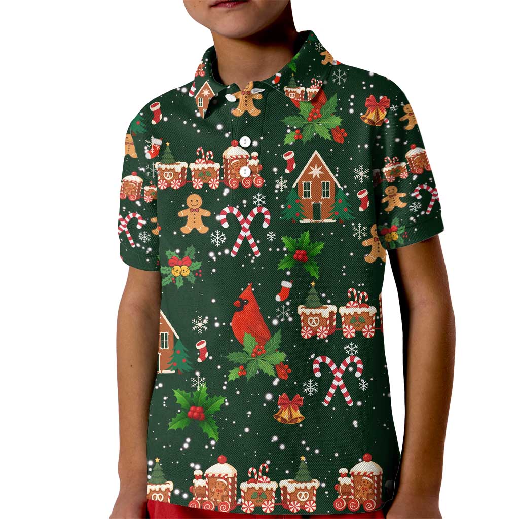Love Cardinal Xmas Christmas Kid Polo Shirt Xmas Holiday Patterns - Wonder Print Shop