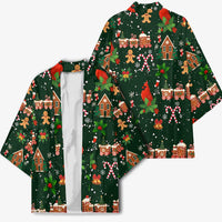 Love Cardinal Xmas Christmas Kimono Xmas Holiday Patterns - Wonder Print Shop