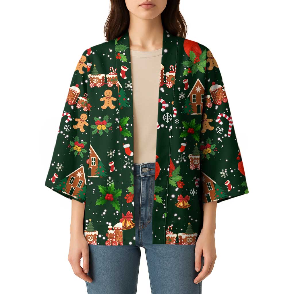 Love Cardinal Xmas Christmas Kimono Xmas Holiday Patterns - Wonder Print Shop