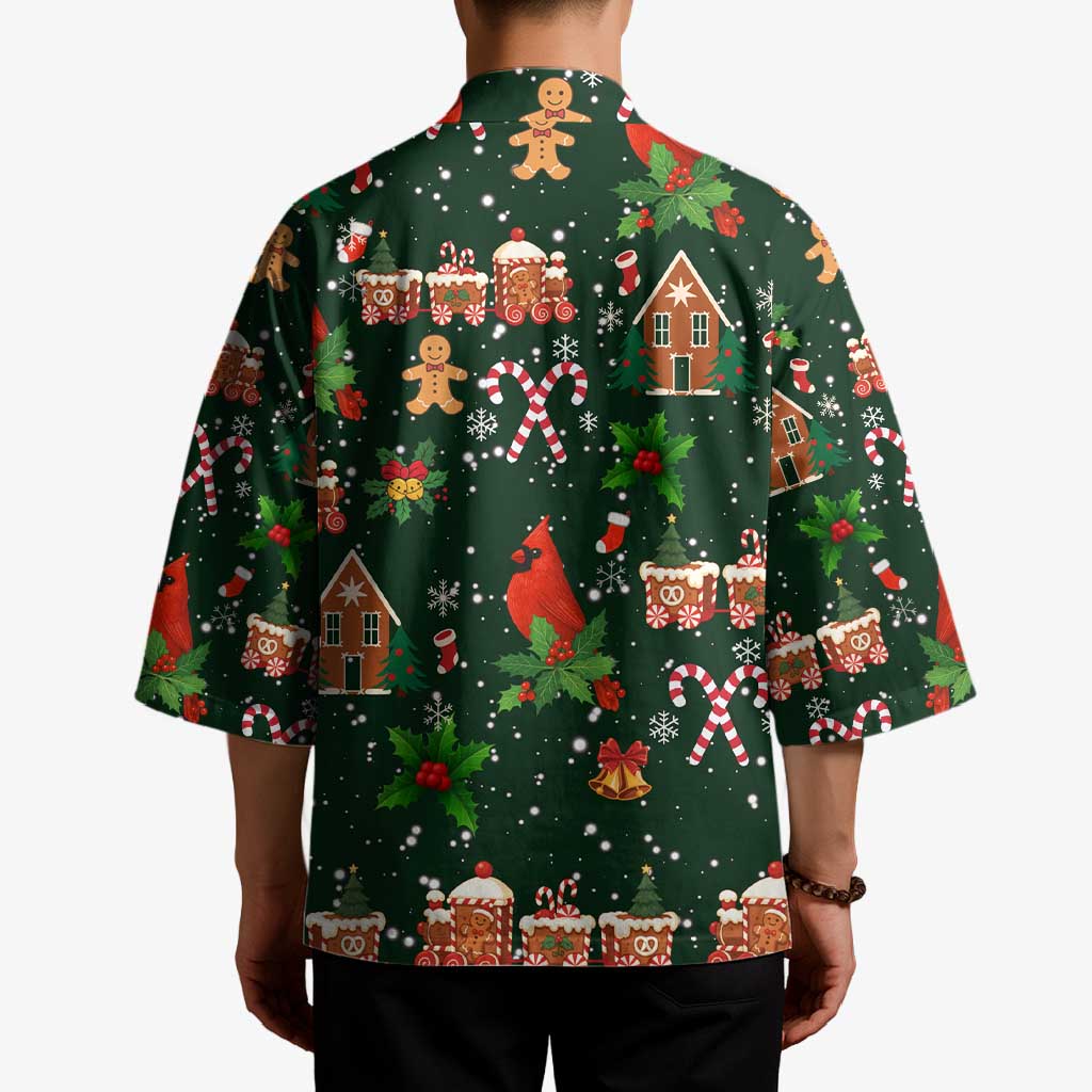 Love Cardinal Xmas Christmas Kimono Xmas Holiday Patterns - Wonder Print Shop