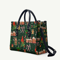 Love Cardinal Xmas Christmas Leather Bag Xmas Holiday Patterns - Wonder Print Shop