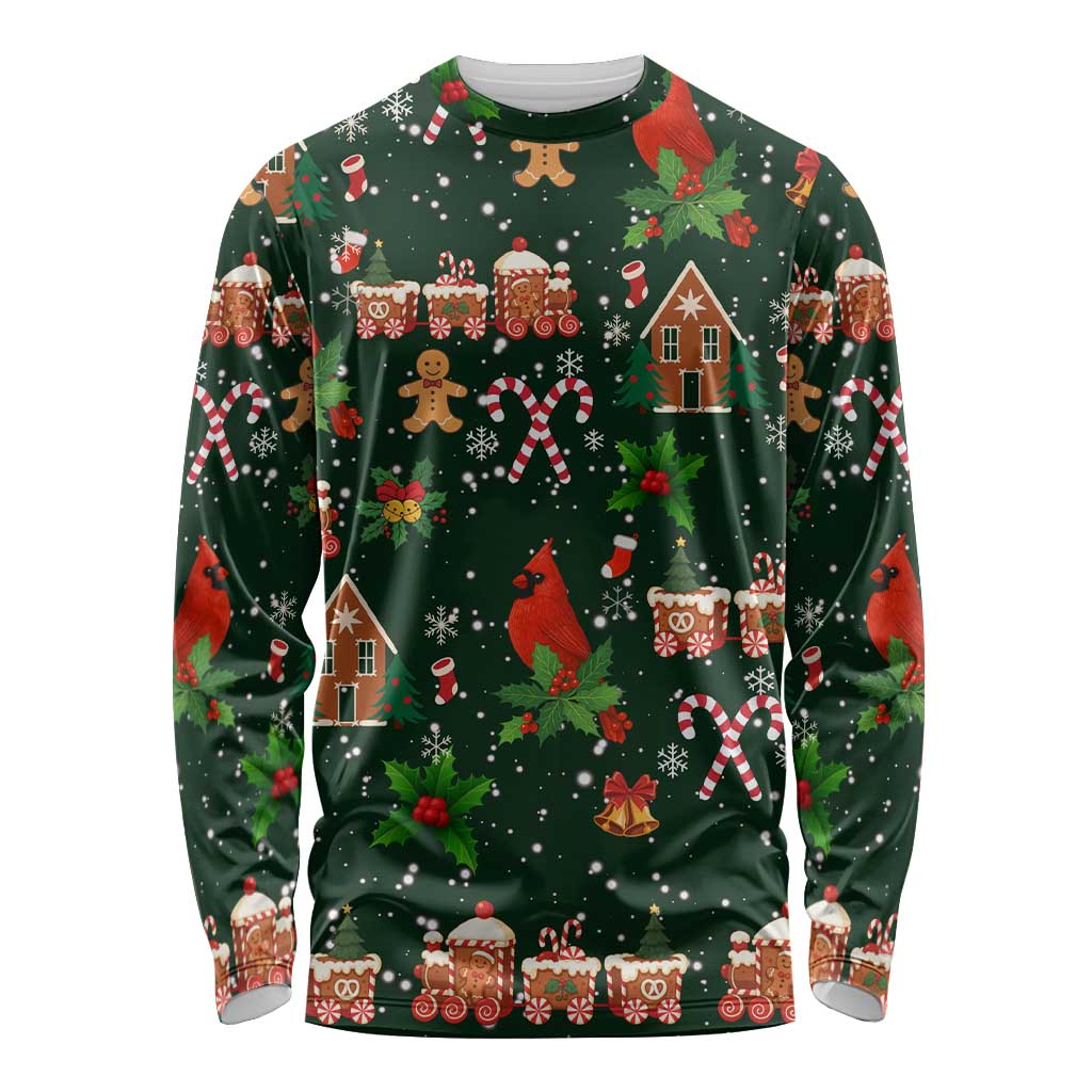 Love Cardinal Xmas Christmas Long Sleeve Shirt Xmas Holiday Patterns - Wonder Print Shop