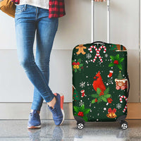 Love Cardinal Xmas Christmas Luggage Cover Xmas Holiday Patterns - Wonder Print Shop