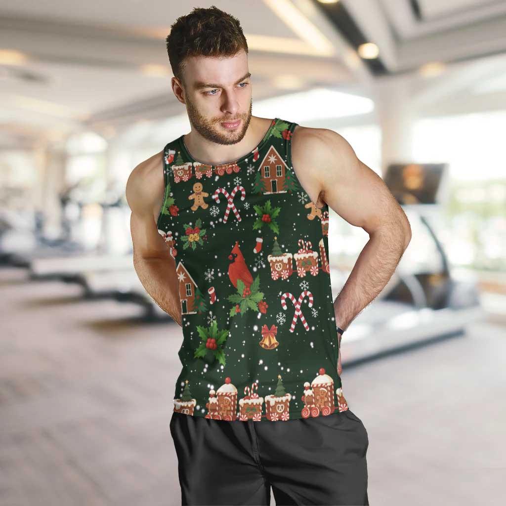 Love Cardinal Xmas Christmas Men Tank Top Xmas Holiday Patterns - Wonder Print Shop