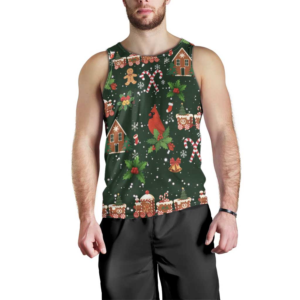 Love Cardinal Xmas Christmas Men Tank Top Xmas Holiday Patterns - Wonder Print Shop