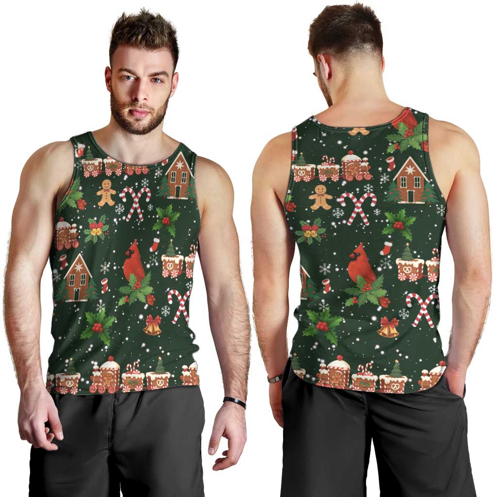 Love Cardinal Xmas Christmas Men Tank Top Xmas Holiday Patterns - Wonder Print Shop