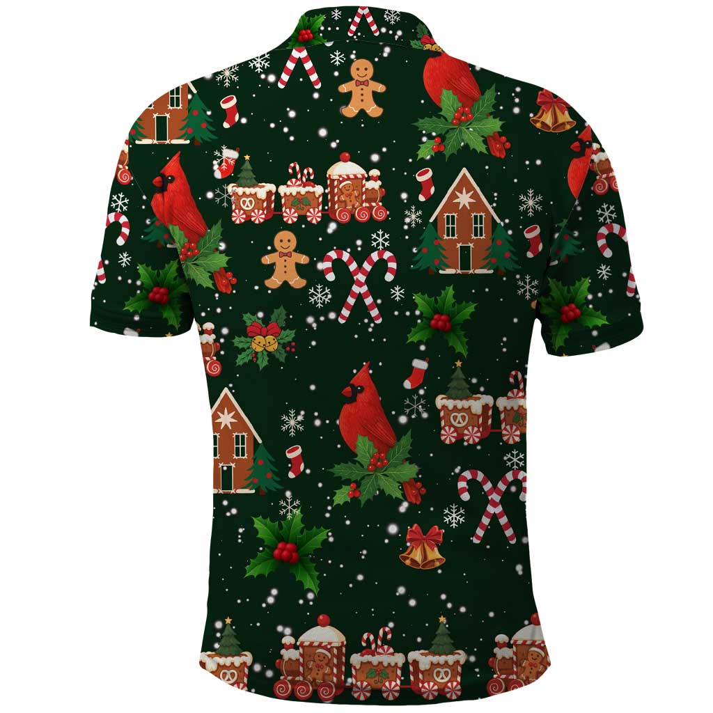 Love Cardinal Xmas Christmas Polo Shirt Xmas Holiday Patterns - Wonder Print Shop