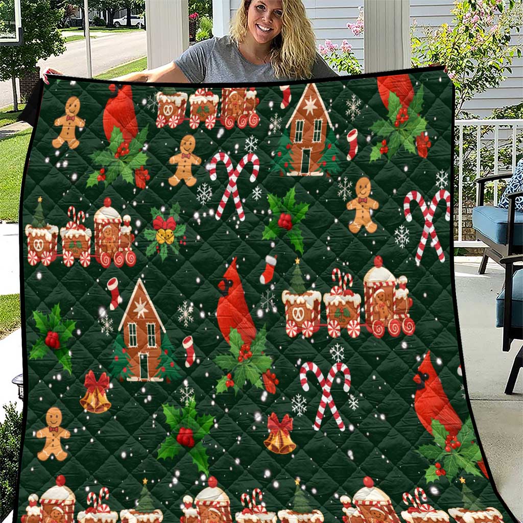 Love Cardinal Xmas Christmas Quilt Xmas Holiday Patterns - Wonder Print Shop