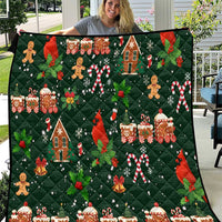 Love Cardinal Xmas Christmas Quilt Xmas Holiday Patterns - Wonder Print Shop