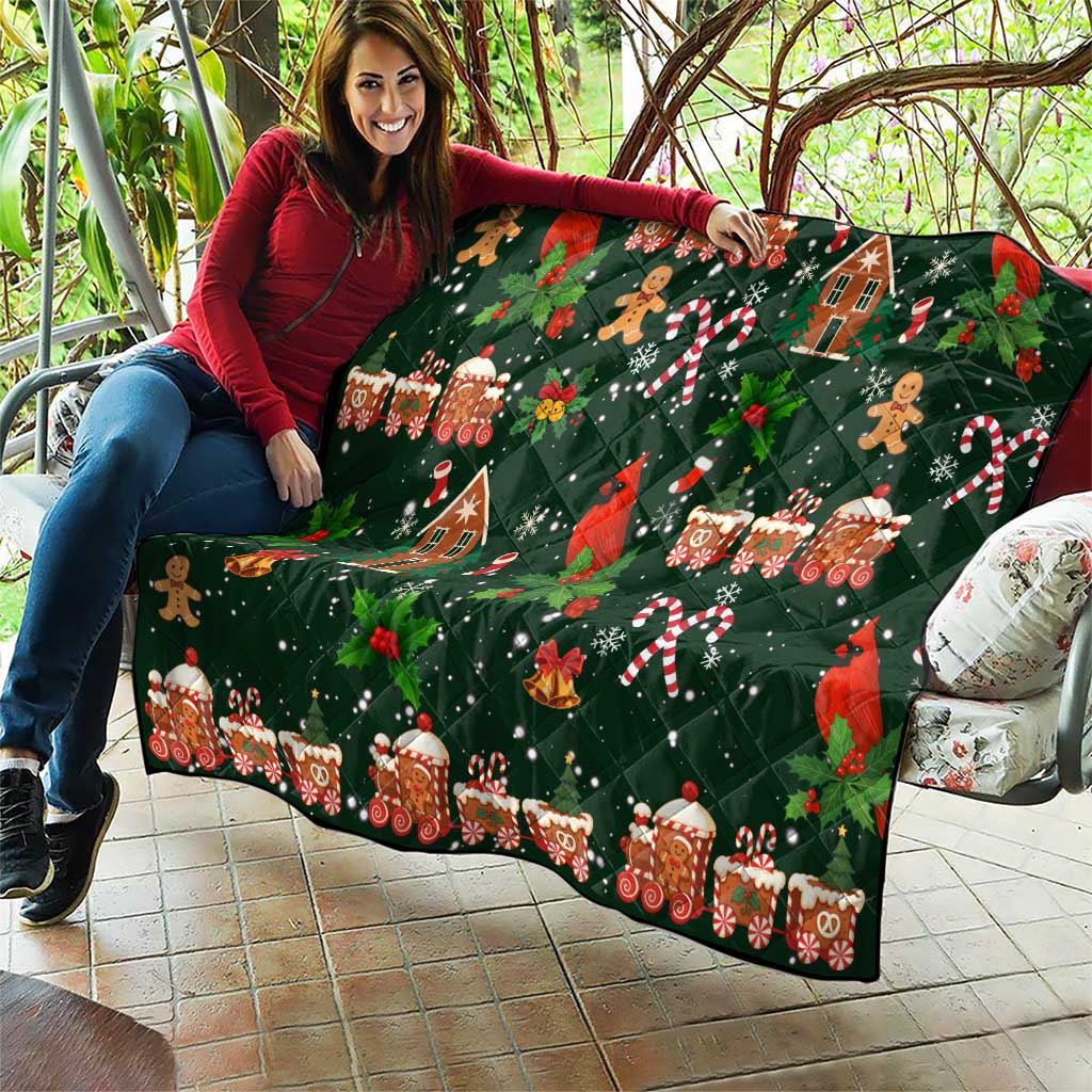 Love Cardinal Xmas Christmas Quilt Xmas Holiday Patterns - Wonder Print Shop