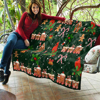 Love Cardinal Xmas Christmas Quilt Xmas Holiday Patterns - Wonder Print Shop