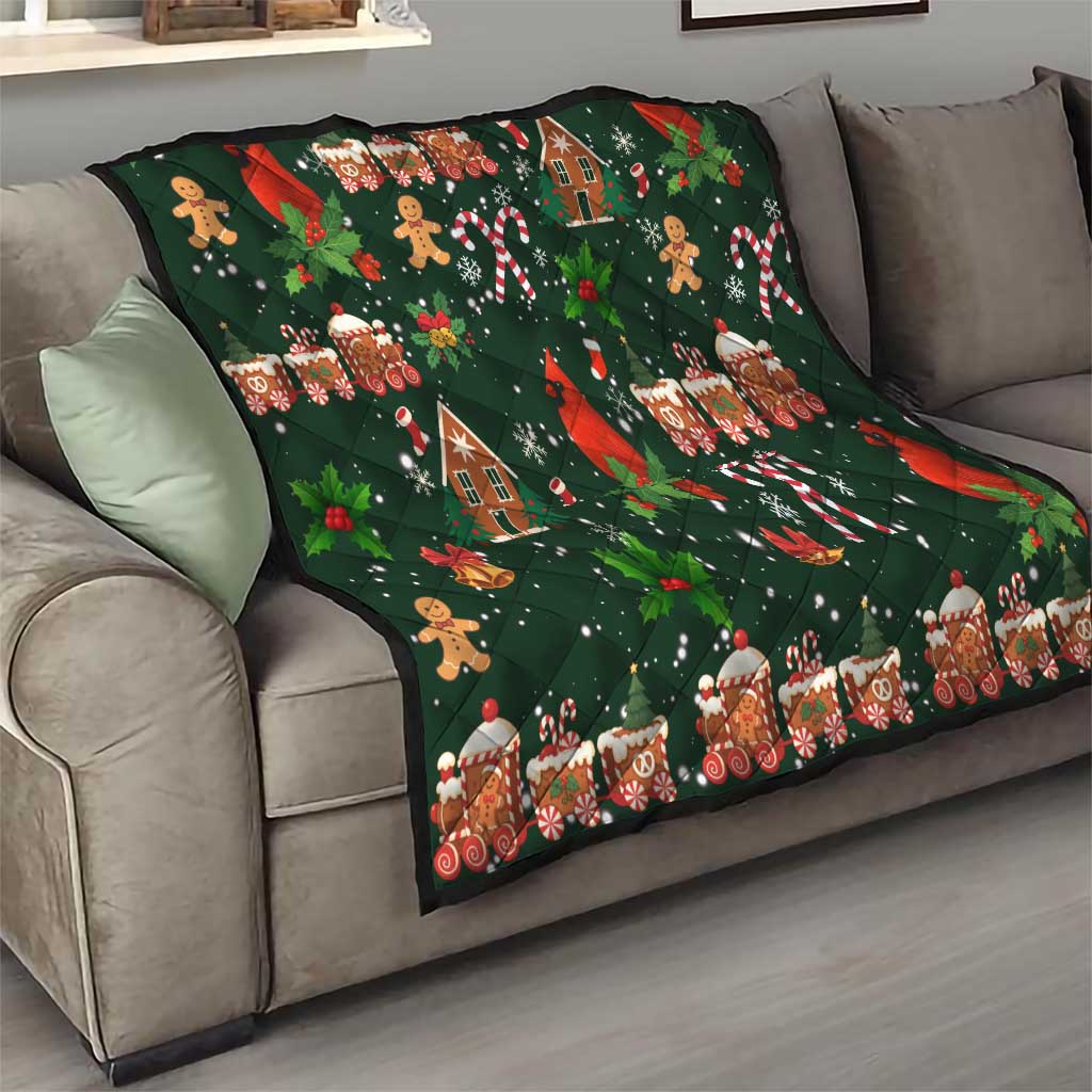 Love Cardinal Xmas Christmas Quilt Xmas Holiday Patterns - Wonder Print Shop