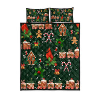 Love Cardinal Xmas Christmas Quilt Bed Set Xmas Holiday Patterns - Wonder Print Shop